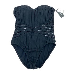 Kenneth Cole One Piece Black Swimsuit NEW Medium